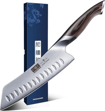 HOSHANHO Santoku Messer, Japanische Küchenmesser Kochmesser Profi Messer, AUS-10 Scharfe Messerkling