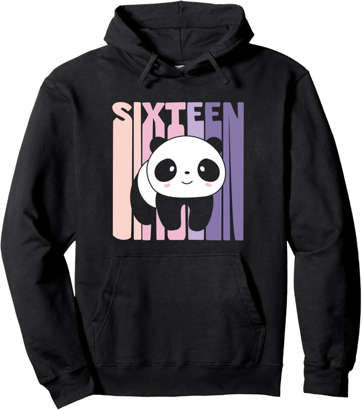 16. Geburtstag Mädchen süsses Panda Pandabär 16 Jahre alt Pullover Hoodie
