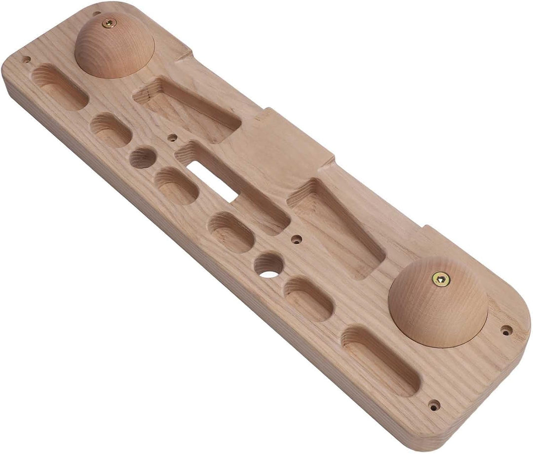 Dilwe Holz-Hangboard, Kletter-Hangboard, Fingerboard-Klettern mit Schrägen und Fingerlöchern, für Fa