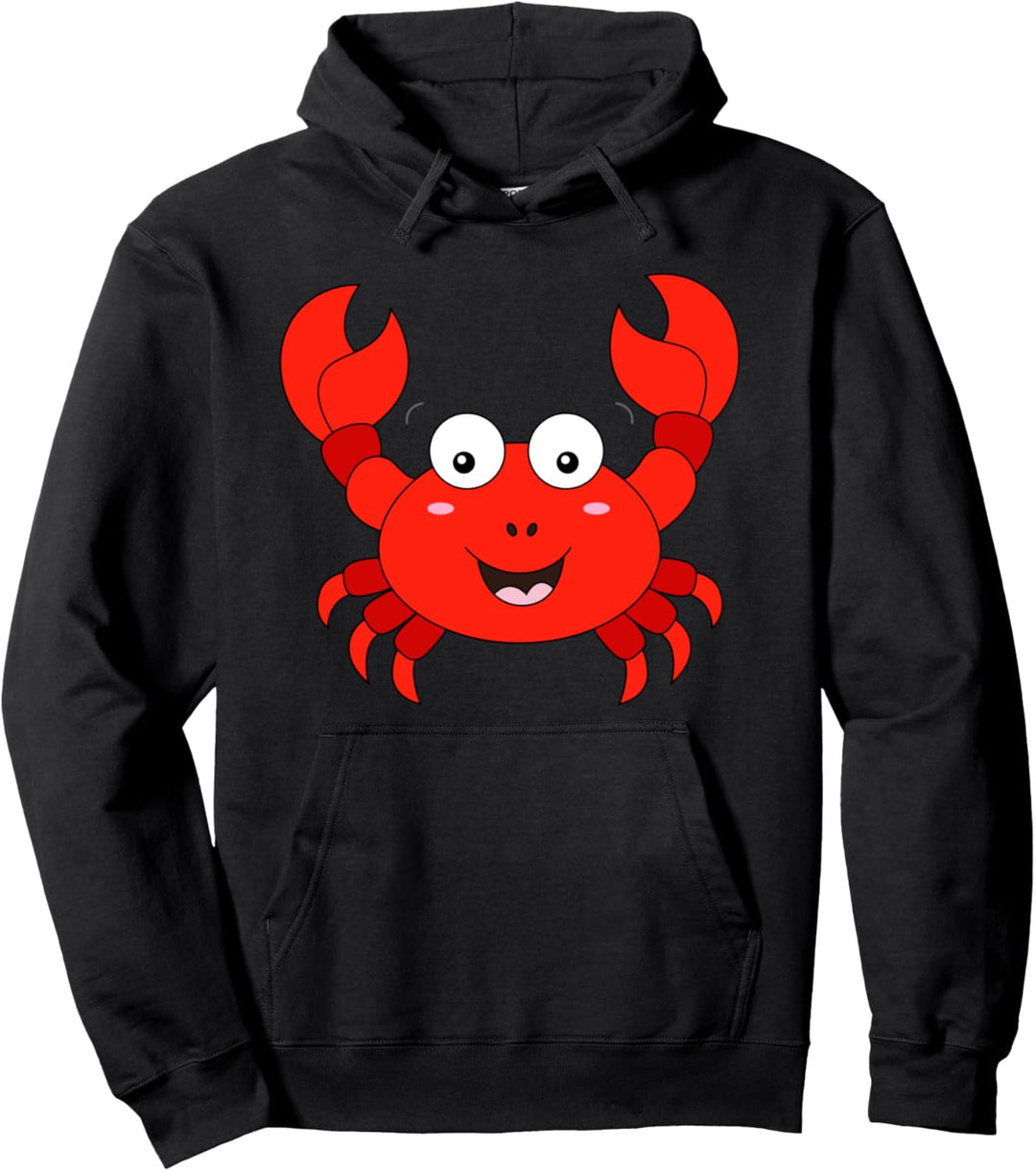 Fröhliche rote Krabbe Damen Herren Krabben Pullover Hoodie
