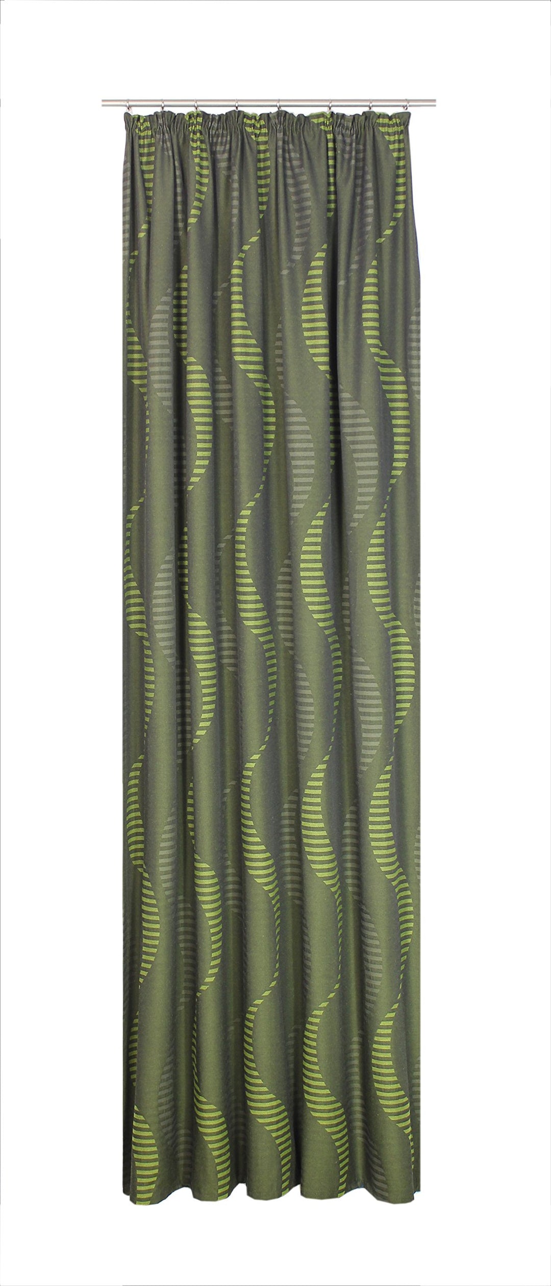 Wirth Fertigschal Lupara mit Kräuselband, Polyester, Grün, 245 x 132 cm Grün 245 x 132 cm, Grün 245