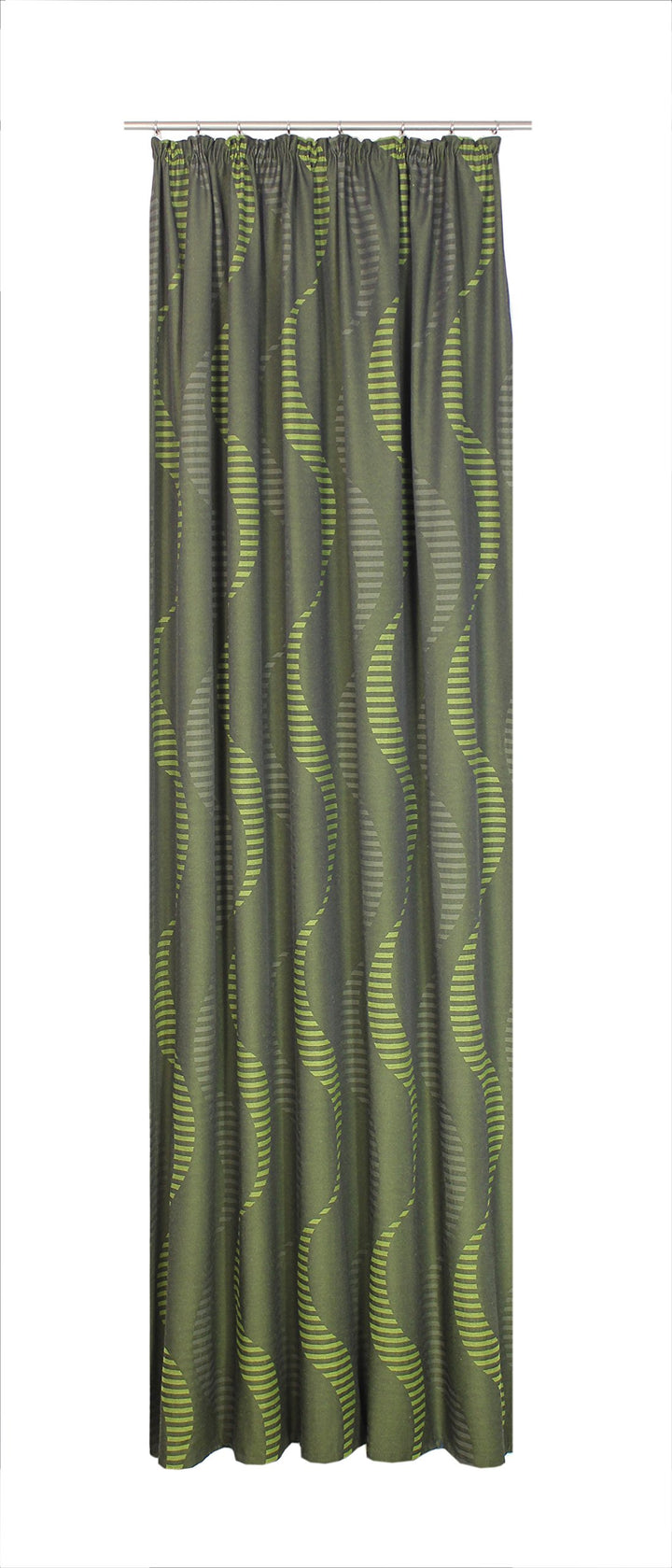 Wirth Fertigschal Lupara mit Kräuselband, Polyester, Grün, 245 x 132 cm Grün 245 x 132 cm, Grün 245