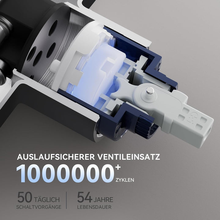 CECIPA Wasserhahn Küche Schwarz, Küchenarmatur mit Brause Ausziehbar, Hochdruck ArmaturKüche, Mischb