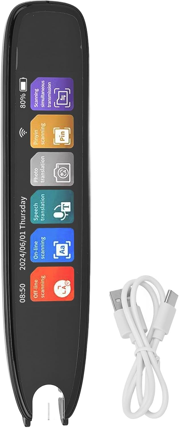 Übersetzerstift, 142 Sprachen Smart Voice Pen Scanner, LCD Touchscreen Text zu Sprache Gerät für Leg