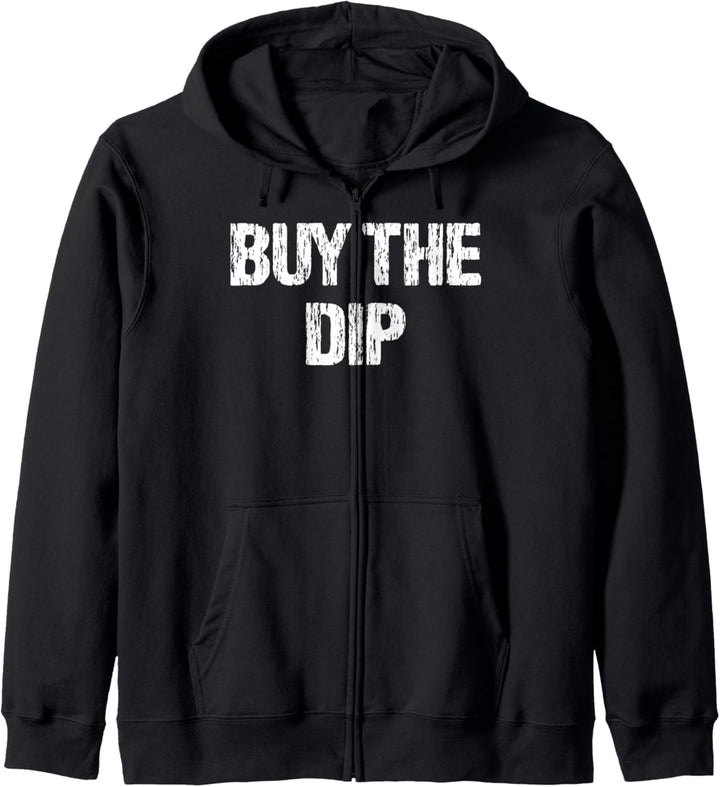 Buy The Dip Bitcoin BTC Funny Crypto Coin Distressed Kapuzenjacke