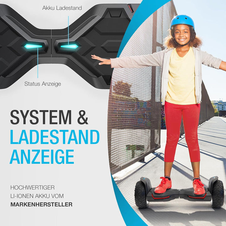 8.5" Premium Offroad SUV Hoverboard - Deutsche Qualitätsmarke - Bluewheel HX510 inkl. Kinder Sicherh