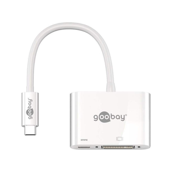 goobay 62108 USB-C auf DVI Adapter mit 60 W Power Delivery für Full HD Auflösungen (1080p @ 60Hz) /