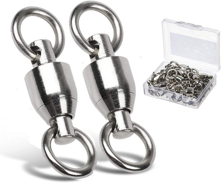 9Tong Ball Bearing Wirbel Geschweisst Ringe, Wallerwirbel Meereswirbel Salzwasserfest Spaltring Ange