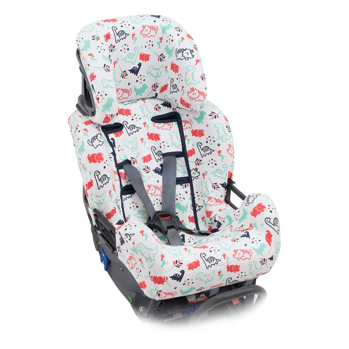 JYOKO Kids Bezug kompatibel mit Klippan Kiss 2, Klippan Kiss 2 Plus, aus Baumwolle (Dino Party) Dino