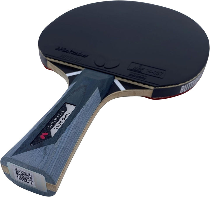 Butterfly® Timo Boll Titanium Tischtennisschläger | mit Carbon Lage | ITTF zertifizierter Wakaba Bel