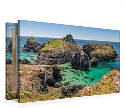 Premium Textil-Leinwand 75 x 50 cm Quer-Format Kynance Cove in Cornwall, Südengland | Wandbild, HD-B