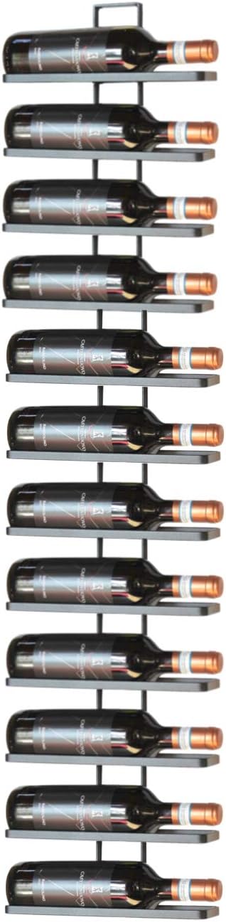 DanDiBo Weinregal Metall Schwarz Wandmontage 4-Wine beliebig erweiterbar Flaschenständer Flaschenreg