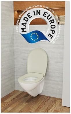 LUVETT® WC-Sitz mit Absenkautomatik C100 oval universell, Toilettendeckel mit 3 Edelstahl Montagelös