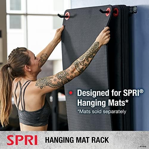 SPRI Übungsmatte zum Aufhängen an der Wand, zum Aufhängen, Schwarz