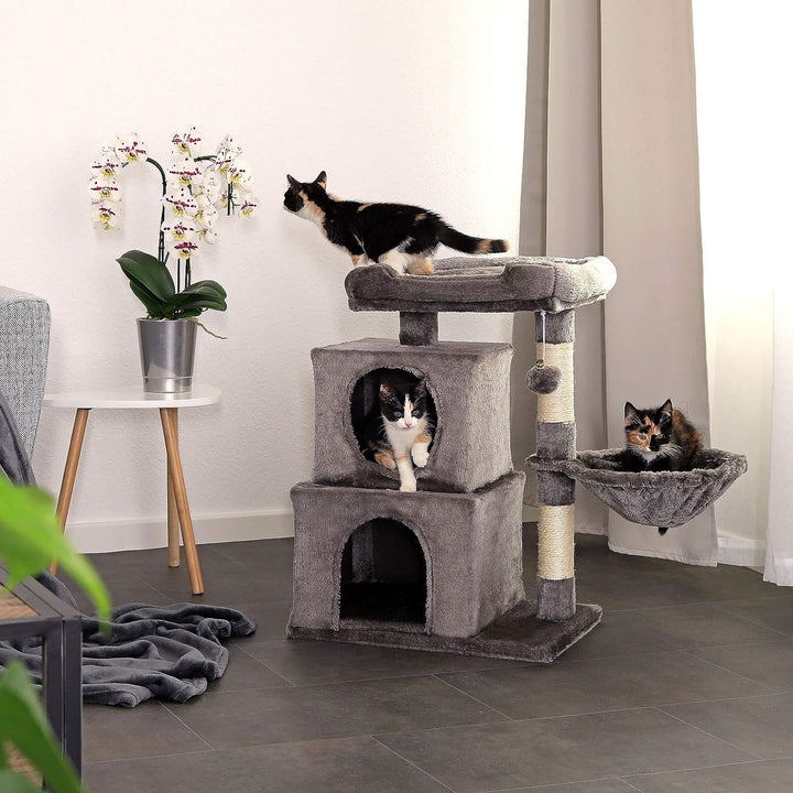 lionto Kratzbaum Kletterbaum Katzenkratzbaum Katzenbaum Höhe 70 cm, dunkelgrau, dunkelgrau