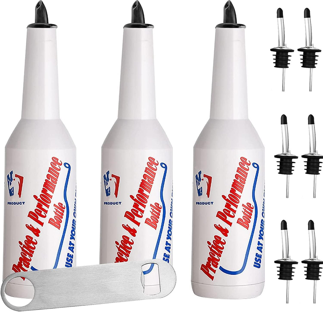 SuproBarware Flair Bottle 3er-Set – Cocktail-Shaker, Trainingsflasche, Flair Barkeeper-Übungs- und L