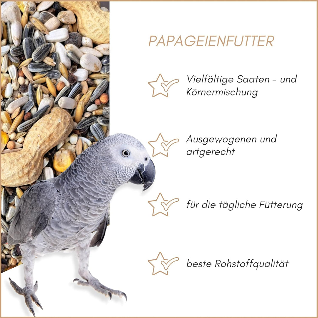 SUPRAVIT Papageienfutter 20 kg, Futtermischung für Papageien Aller Arten 20.00 kg (1er Pack), 20.00