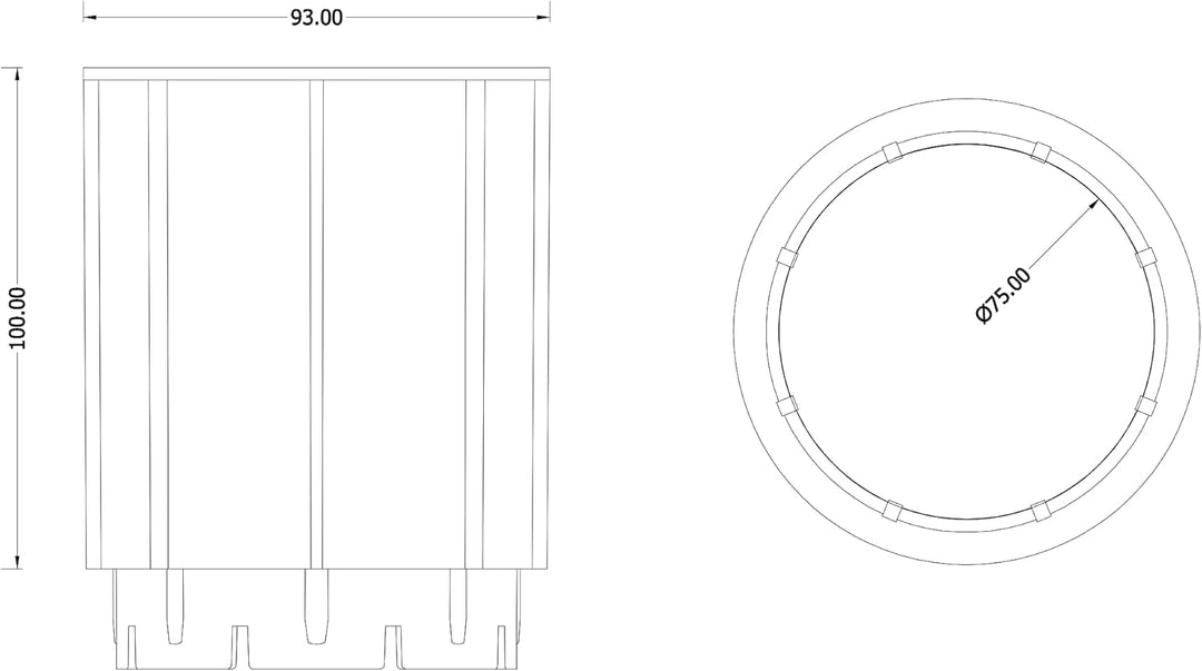 50 Stück 100 mm Höhenerweiterung passend für Trevendo Universal Stelzlager Höhenerweiterung (100 mm)