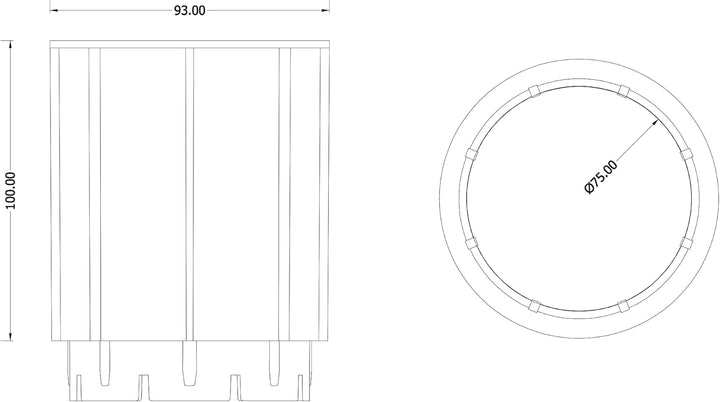 50 Stück 100 mm Höhenerweiterung passend für Trevendo Universal Stelzlager Höhenerweiterung (100 mm)