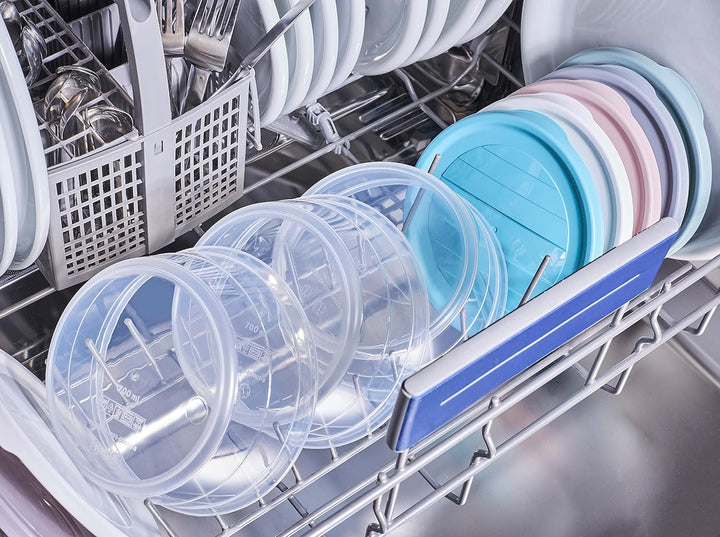 RoyalFay Pizzaballenbox Piccolo 10 Stück mit Deckel Pizzateigballen Zutatenbehälter Gärbox (Farbe we