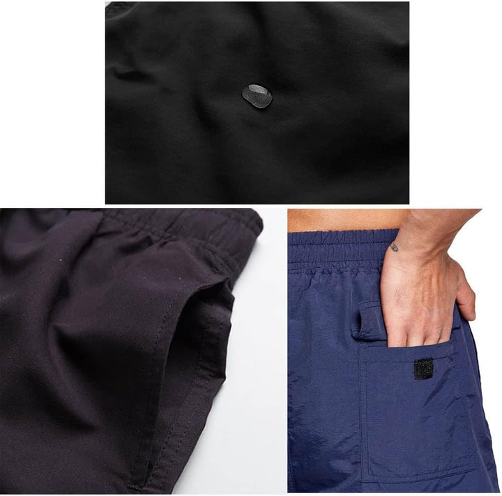 JustSun Badehose Herren Schnelltrocknend Boardshorts mit Mesh-Futter und Verstellbarem Tunnelzug L P