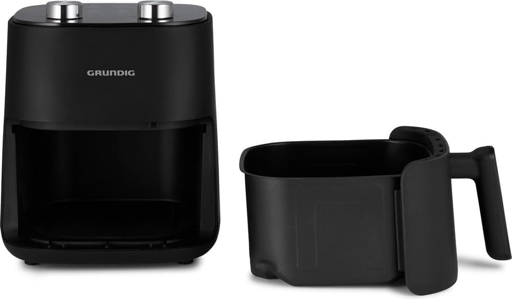Grundig FRY 6321 L Heissluftfritteuse, 4,7 l Kapazität, 1.300 W, spülmaschinengeeigneter Korb, Tempe