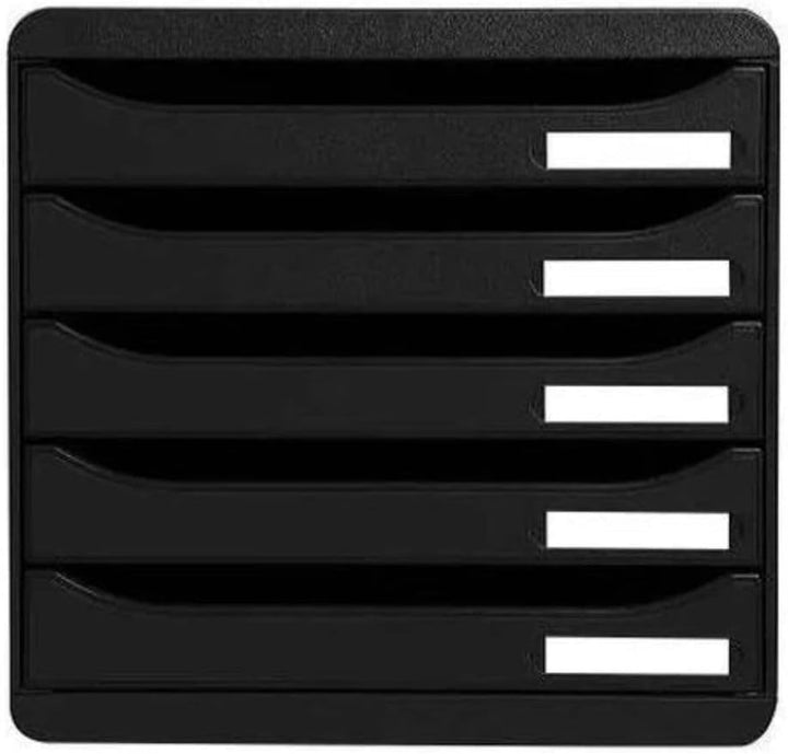 Exacompta 309714D Premium Ablagebox mit 5 Schubladen für DIN A4+ Dokumente. Stapelbare Schubladenbox