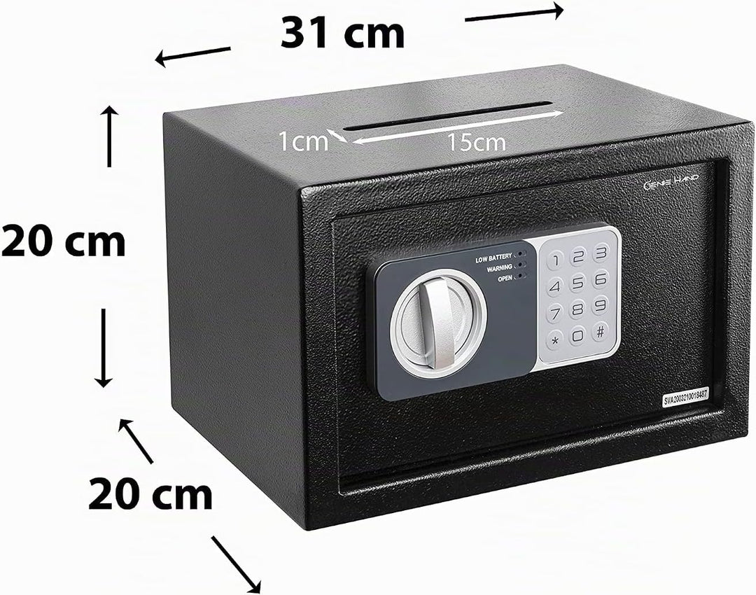 Genie Hand – Elektronischer Tresor Safe mit Einwurfschlitz – B-Klasse-Schloss – Anti-Bounce-Technolo