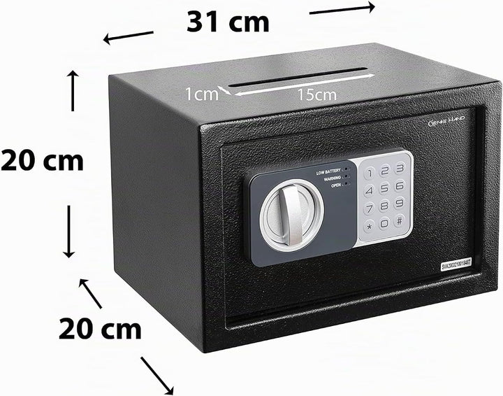 Genie Hand – Elektronischer Tresor Safe mit Einwurfschlitz – B-Klasse-Schloss – Anti-Bounce-Technolo