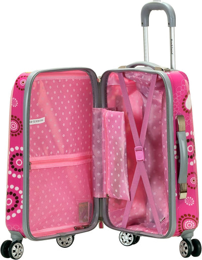 Rockland Vision Hartschalen-Trolley, Rosa Perle, Carry-On 20-Inch, Vision Hartschalen-Koffer mit Dre