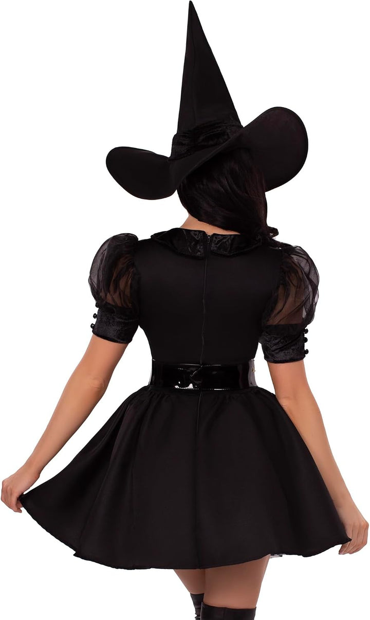 LEG AVENUE 85238 - "Bewitching Witch" Kostüm für Erwachsene, Grösse M, schwarz Grösse: M (EUR 38), G
