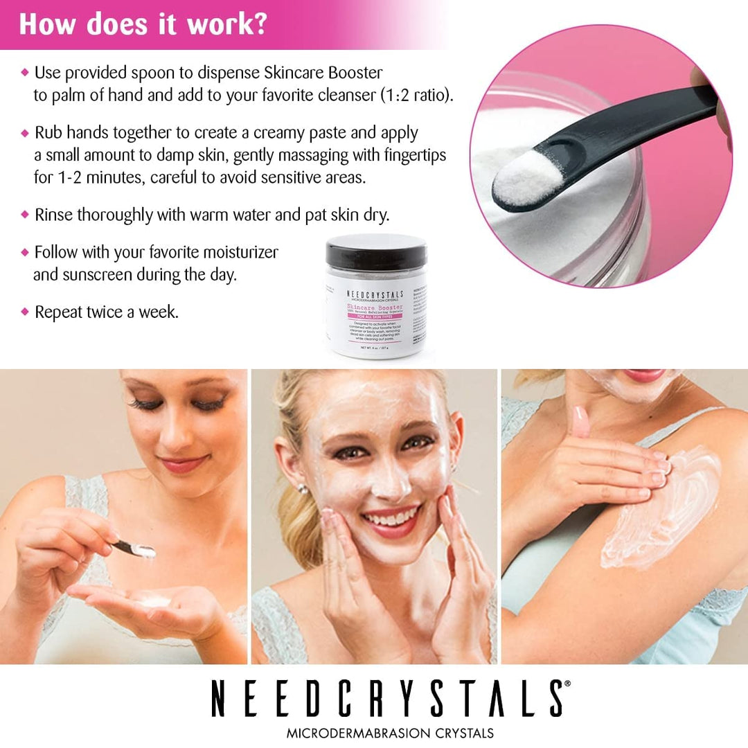 NeedCrystals Mikrodermabrasion Kristalle, Gesicht Peeling. Natürliches gesichtspeeling für stumpfe o