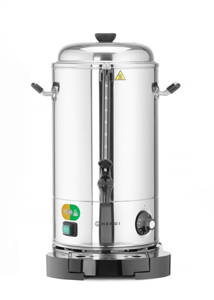 HENDI Heissgetränkespender, Doppelwandig, Energiesparend, non drip Hahn, wartungsfreies Heizelement,