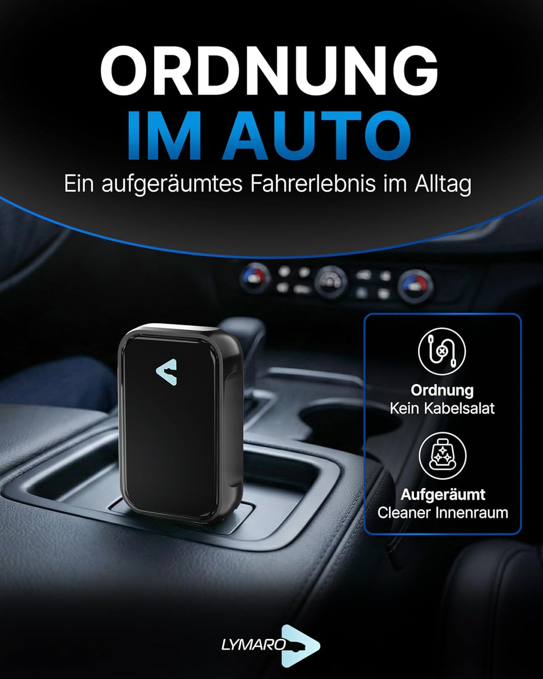 Carplay Wireless Adapter & Android Wireless Adapter fürs Auto – USB-A Plug & Play Nachrüstadapter, U