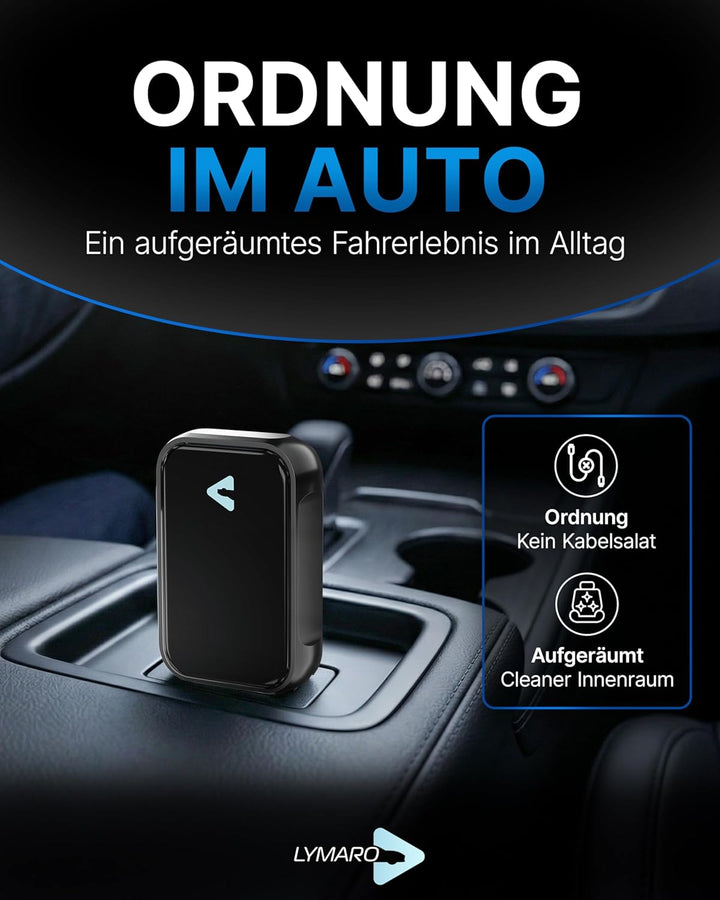 Carplay Wireless Adapter & Android Wireless Adapter fürs Auto – USB-A Plug & Play Nachrüstadapter, U