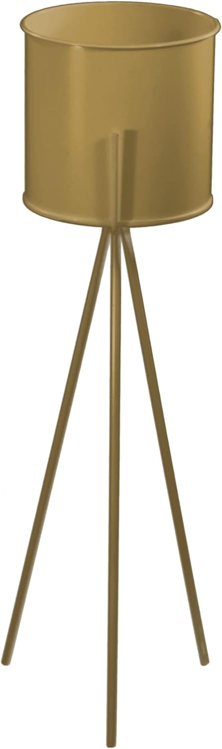 Pflanzenständer Blumenständer Plant Stand Aus Metall Mit Abnehmbarem Blumentopf Modernes Loft, Gold,