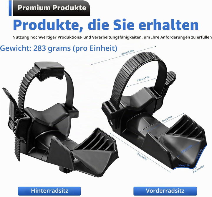 Radstopper Fahrradträger, 2 Stück Vorder Und Heckträger Reifen Block Für Breite Reifen Bis Zu 2,75 Z