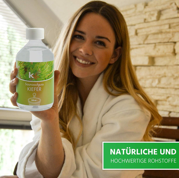 KK Sauna Aufguss Konzentrate PREMIUM - Made in Germany - Duftsorte Kiefer- 500 ml Flasche - Wellness