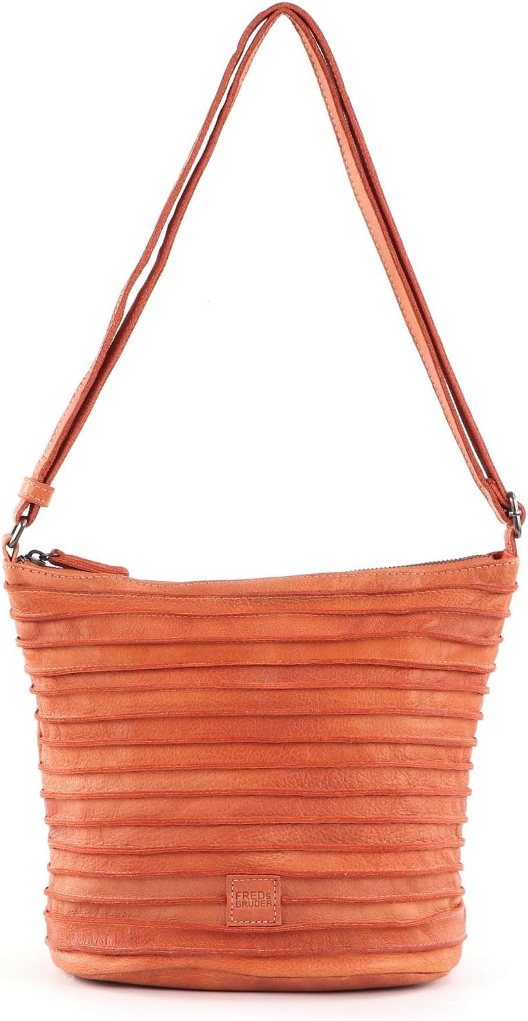 FREDsBRUDER Umhängetasche Riffelinchen mit Reissverschluss Einheitsgrösse Melon, Einheitsgrösse Melo