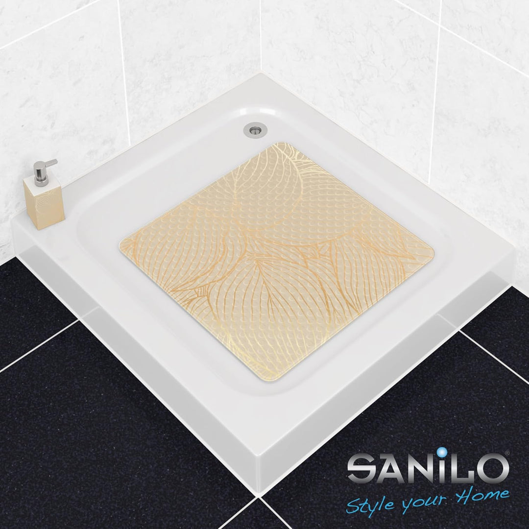 Sanilo Badematte 53 x 53 cm, rutschfeste Duschmatte für Dusche und Badewanne, Antirutschmatte maschi