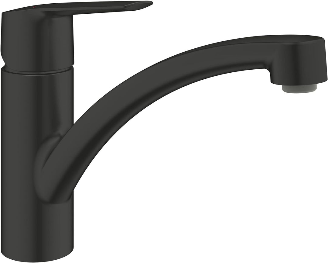 GROHE Start, Küchenarmatur mit flachem Auslauf (Wasserhahn für die Küche, 140° schwenkbar, wasserspa