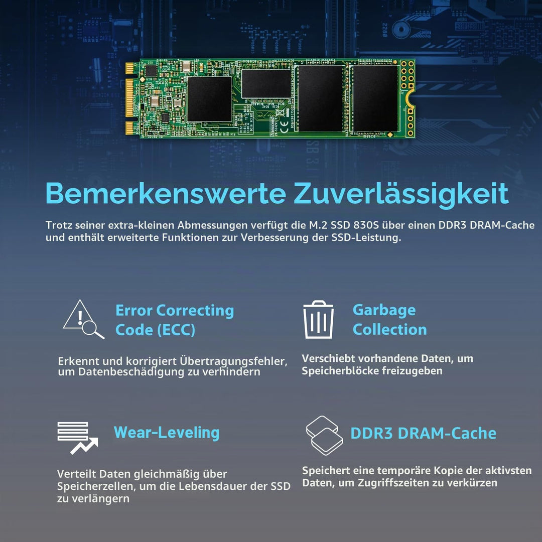 Transcend 2TB SATA III 6GB/S MTS830S 80 mm m.2 SSD 830S SSD TS2TMTS830S 2TB 80 mm, 2TB 80 mm