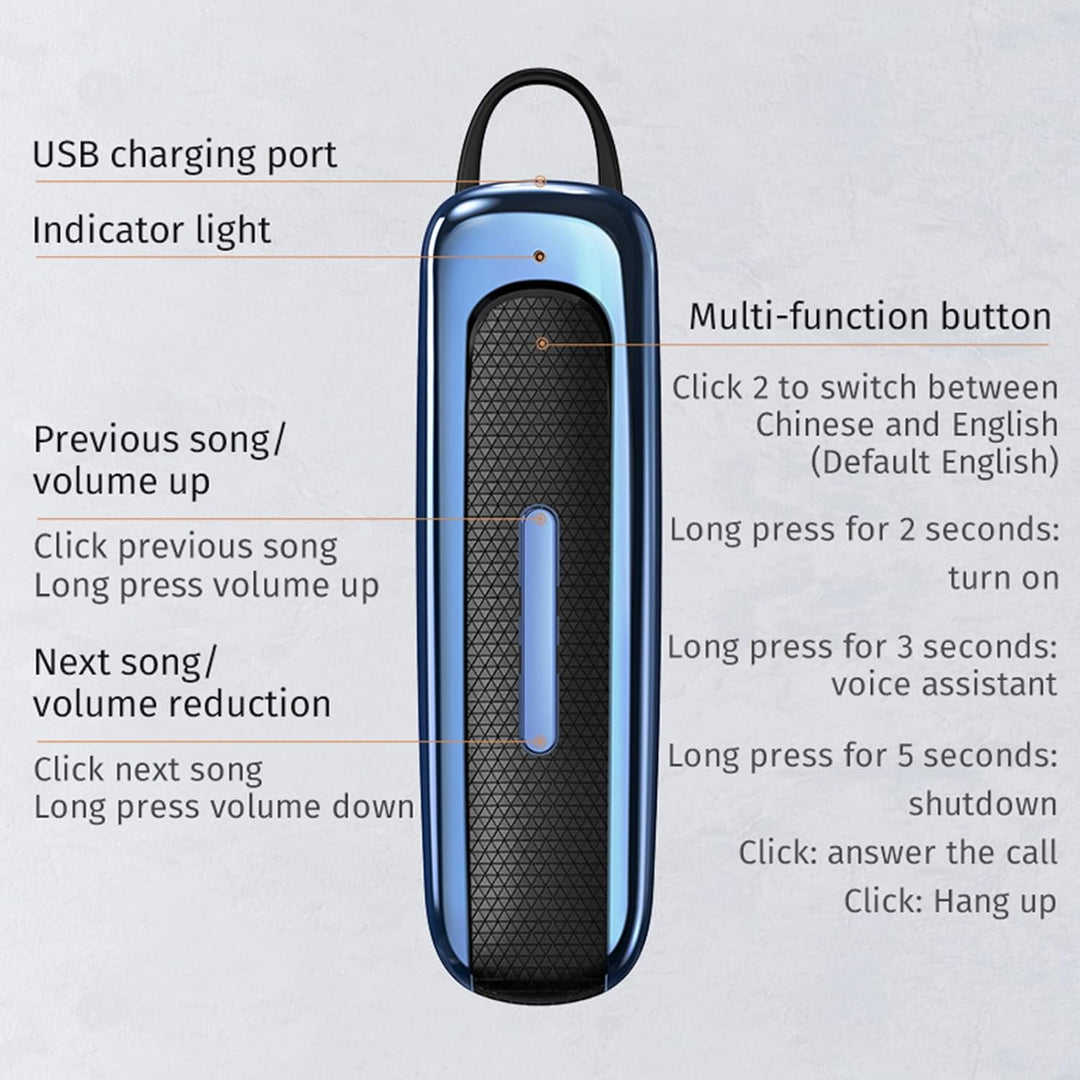 Drahtloses Bluetooth-Headset, E1 Bluetooth-Kopfhörer Freisprecheinrichtung für Business-Headset Drah