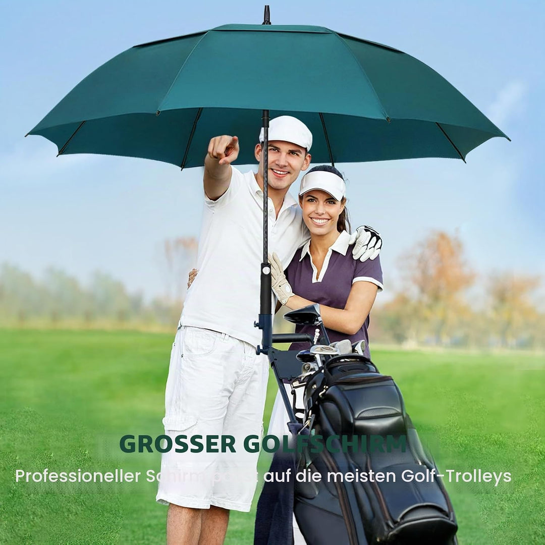 NINEMAX Regenschirm Gross Sturmfest,Golf Stockschirm Automatik Auf,L/XL/XXL Regenschirm für Herren D
