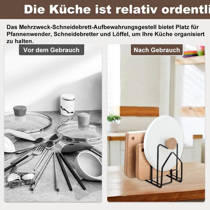 LIMITADA Schneidebrett Rack Schneidebrettständer Schwarz Schneidebrett Halter Ständer Schneidebrett
