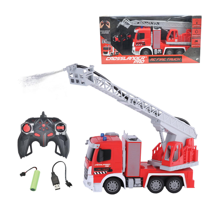 Lexibook RCP20 Crosslander pro, RC Fire Truck, ferngesteuertes Feuerwehrauto, Lichteffekte, Wassersp