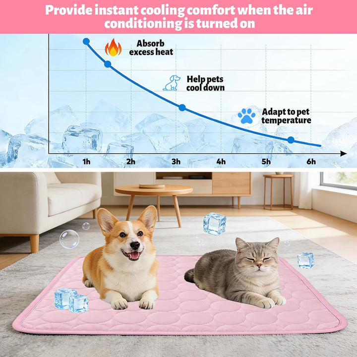 Kühlmatte für Hunde Gross, Selbstkühlend Hundematte 100 * 70cm Kühldecke für Hunde, Sommer Kühlkisse
