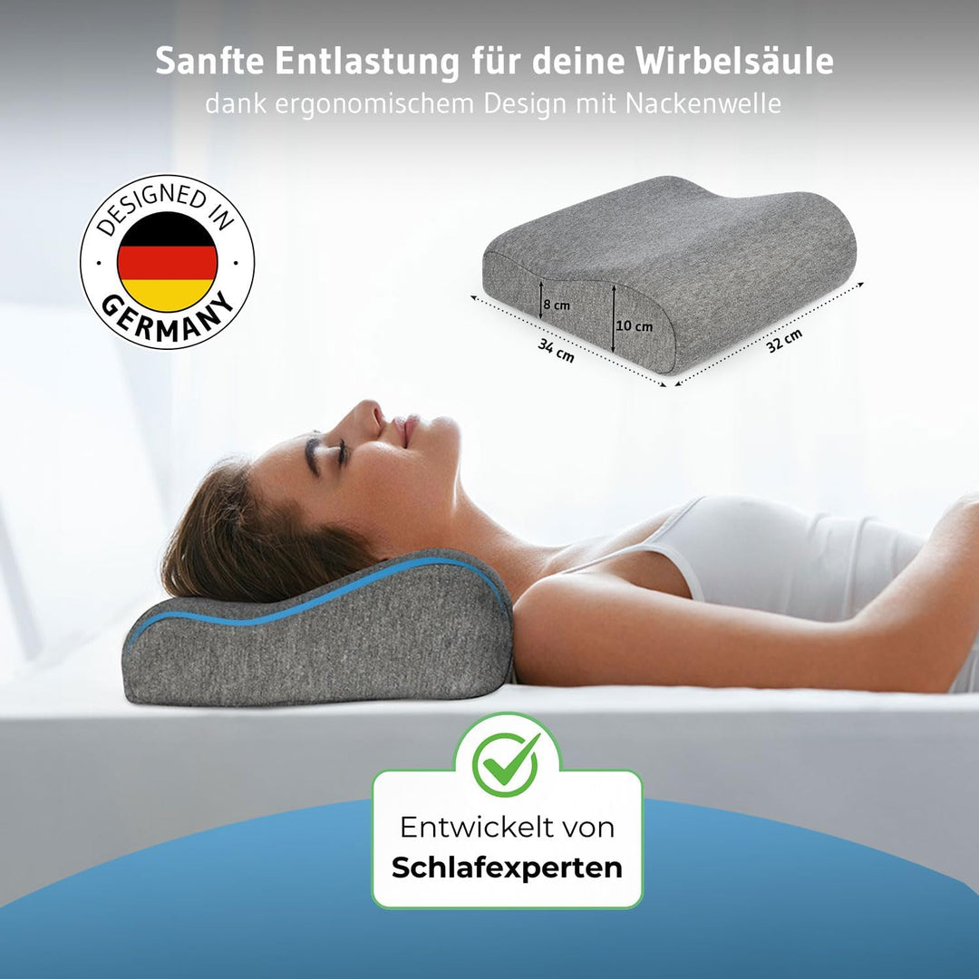 Nackenkissen Flugzeug, Orthopädisches 𝐋𝐮𝐱𝐮𝐬 Reisekissen ONDA, Nackenstützkissen gegen Nackenschmerze