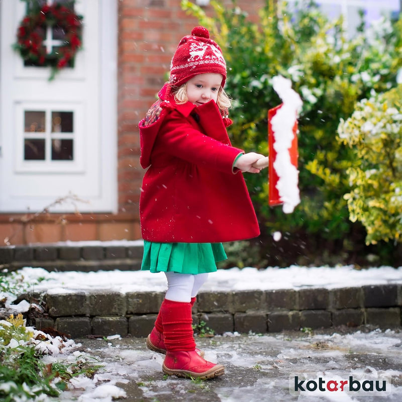 KOTARBAU® Schneeschaufel Kinder-Schneeschaufel Kinder Schneeschieber Kinderschaufel Holz Stiel mit G