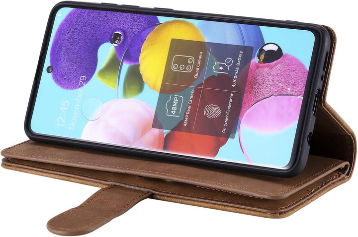 Handyhülle für Samsung Galaxy S21 FE hülle Klappbar Handytasche Schutzhülle Klapphülle mit Ständer K